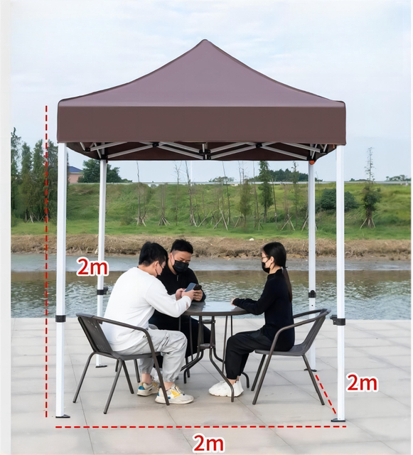 2X2M Publicidad al aire libre Impresión personalizada Incluso Exposición Pop Up Carpa con dosel Marco de acero Carpa plegable para ferias comerciales