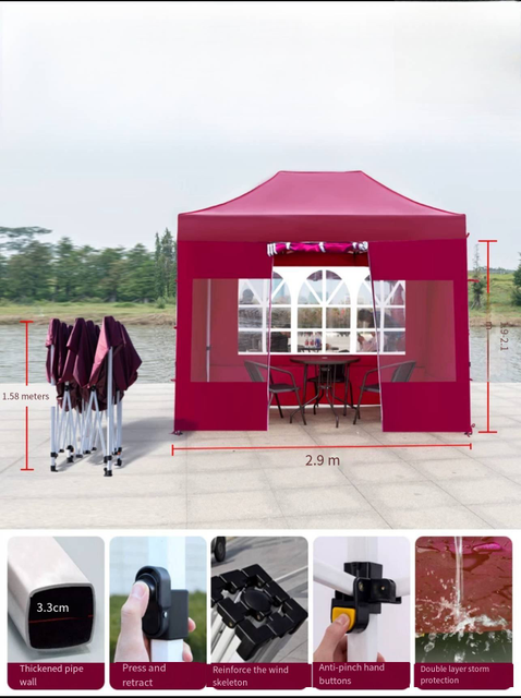 El marco de acero plegable impreso aduana del acontecimiento al aire libre surge el marco de acero de la tienda de la feria profesional del toldo de las tiendas