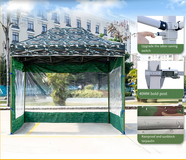 Toldo impermeable para exteriores, carpa con dosel 3X3, glorieta con logotipo publicitario emergente personalizado