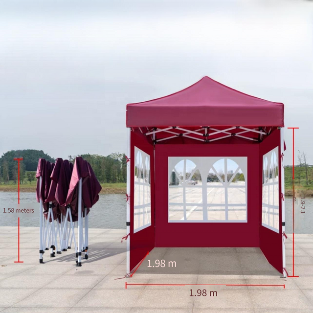 Gazebo grande plegable personalizado, tienda de campaña para fiestas, dosel para exteriores, parasol para jardín, toldo emergente para feria comercial, tiendas con marco de diamante Hexagonal