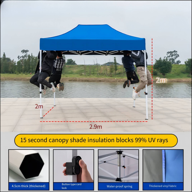 Carpa con dosel con marco de diamante Hexagonal de alta calidad para exhibición de publicidad al aire libre, técnicas de impresión UV, eventos de ferias comerciales