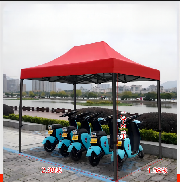Carpa plegable roja personalizada, puesto de exposición publicitaria de 3x3 metros de espesor, toldo de cuatro esquinas, carpa inflable publicitaria a la venta