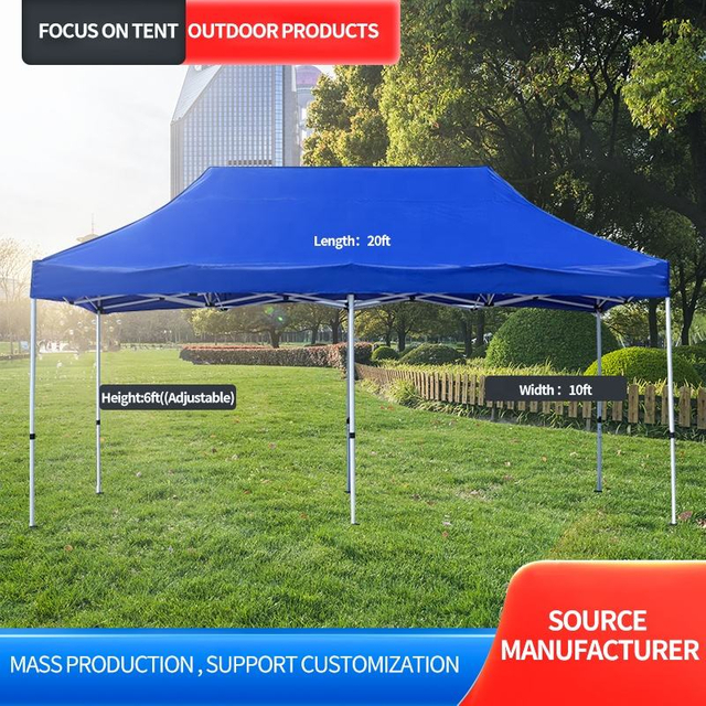 Tienda Easy-Up de 10x20 pies, toldo emergente, tienda plegable impermeable con logotipo personalizado, marco de acero, fácil instalación para uso en exteriores