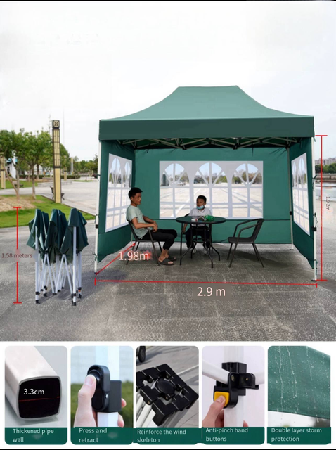 Cubierta de estructura de techo de dosel, tienda emergente, toldo, ventana, cenador de jardín, parasol al aire libre, tiendas de campaña para ferias