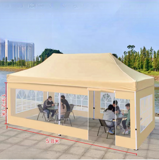 Carpa plegable con dosel emergente personalizada de China, carpas de exposición impermeables de aluminio con paredes superiores y laterales
