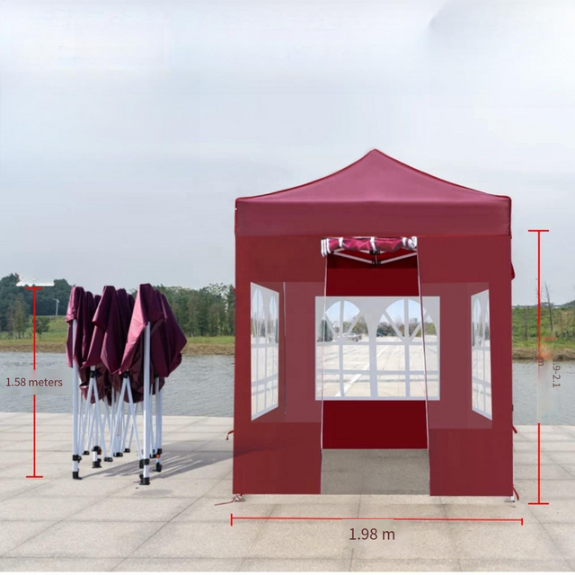 Tienda de campaña para ferias comerciales con sombrilla para exteriores con marco de diamante Hexagonal de alta calidad para eventos al aire libre y promociones a gran escala