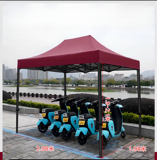 Logotipo publicitario, tienda de campaña para ferias comerciales al aire libre, evento de exposición, marquesina, tienda emergente con dosel