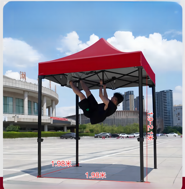 Logotipo publicitario, tienda de campaña para ferias comerciales al aire libre, evento de exposición, marquesina, tienda emergente con dosel