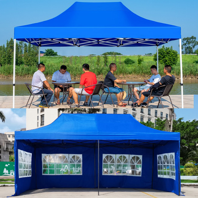 Carpa plegable impermeable para feria comercial, toldo emergente con marco de acero, fiestas al aire libre, eventos, impresión de logotipo personalizable, 3x4,5