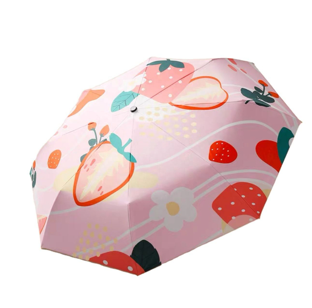 Paraguas plegable portátil de viaje con apertura automática, Anti UV, impermeable, pequeño y plegable, Mini 5 sombrilla plegable