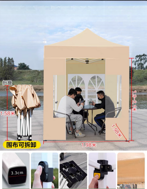 Carpa plegable con dosel emergente personalizada de China, carpas de exposición impermeables de aluminio con paredes superiores y laterales