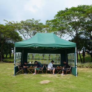 Tienda de campaña para ferias comerciales de 10x15 pies con impresión de logotipo personalizado, toldo hexagonal de marca para eventos de negocios con tela