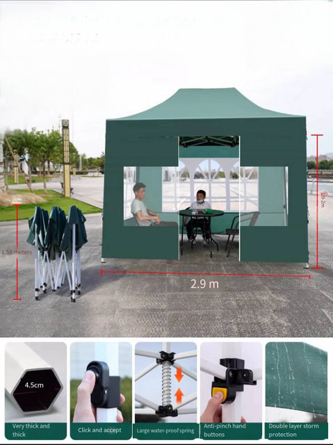 Venta al por mayor, exposición Oxford al aire libre, deportes de aluminio, evento plegable, carpa con dosel para feria comercial, marco de diamante Hexagonal